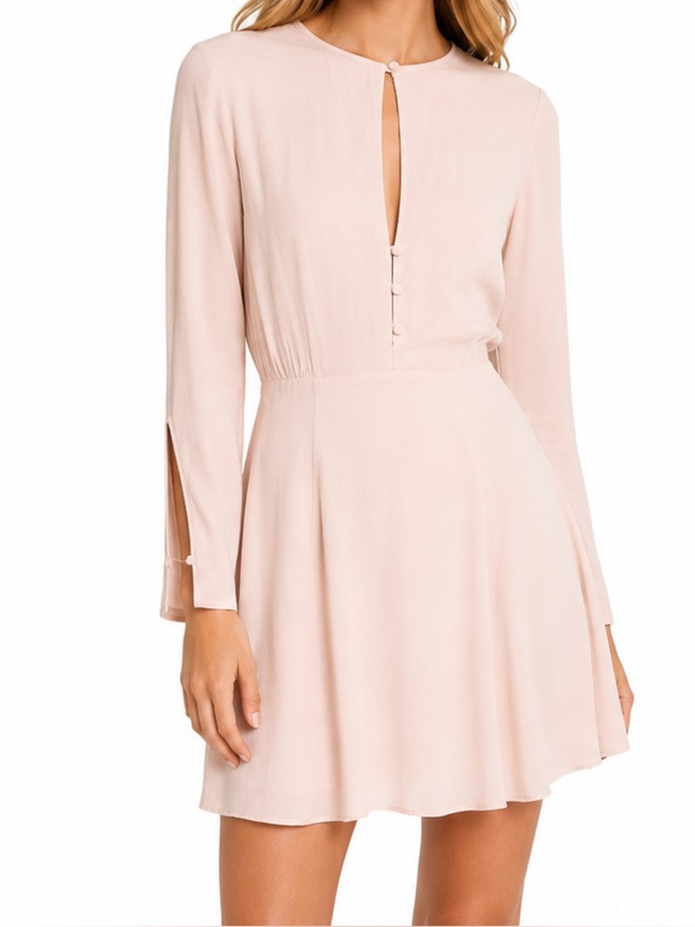 & Other Stories Keyhole Mini Dress Blush Pink US 4